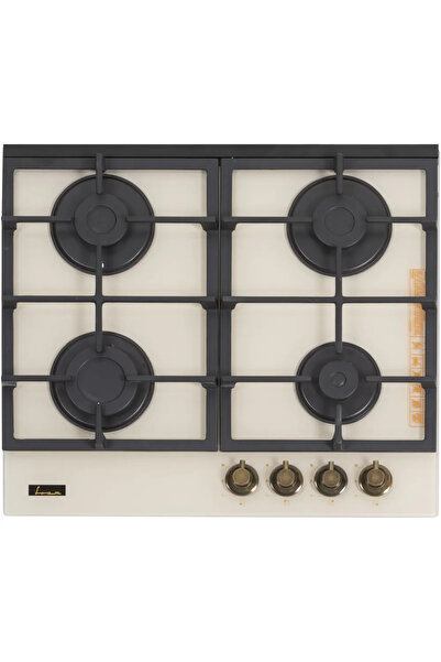 FRAM Built-in Gas Hob FBH-S4IWF-GRBG, 4 Burners, Electric Ignition, 60cm, Bei...