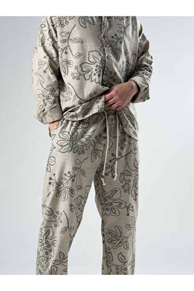 COCOPELLI Printed Men's Linen Trousers Coc2892