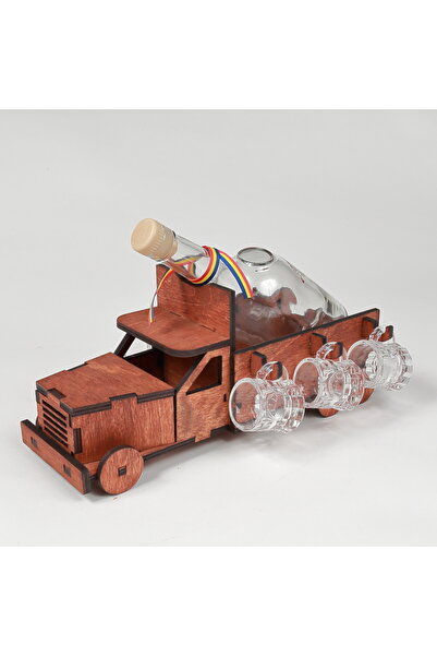 LimArt Minibar cu sticlă şi 6 pahare de țuică - camion 1x500 ml,6x25 ml - 30x...