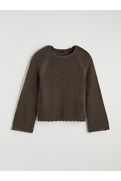 LC Waikiki ΝΕΑ ΣΕΖΟΝΑ ΑΠΟ ΤΗΝ GÜLİS GİYİM Καφέ Πλεκτό Πουλόβερ με Λαιμόκοψη Π...