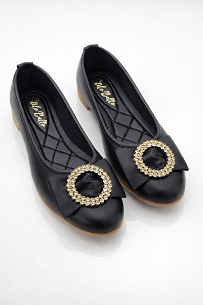 StWenn Kristal Taş Tokalı Kadın Babet Mat Deri Görünümlü Kapitone İç Tabanlı ...