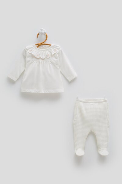 Caramell طقم مزدوج من الزهور فقط للأطفال من 0-12 شهرًا - إكرو