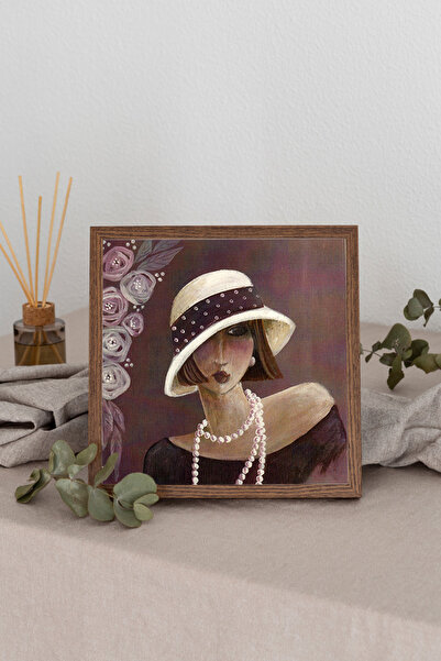 Dekorsiahome Τετράγωνος πίνακας με ξύλινο πλαίσιο TK3567