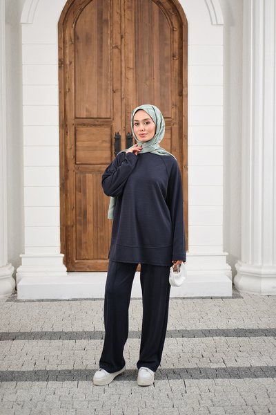 LOCCO Women's Trouser Suit Navy Blue