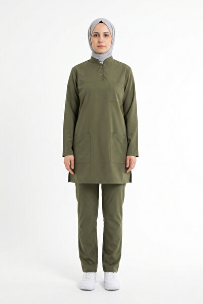 Pratik Medikal Grasshopper Lycra Hijab Scrubs Doctor Nurse Uniform Set