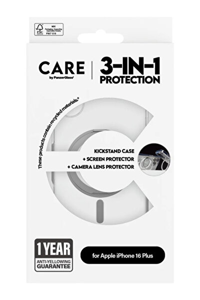 Panzer Glass Carcasă ceramică CARE by PanzerGlass pentru iPhone 16 Plus, pach...