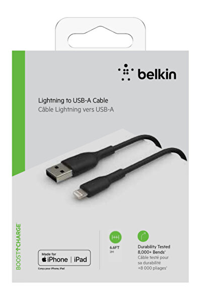Belkin Καλώδιο Boost Charge Lightning σε USB-A 2 μέτρα, μαύρο