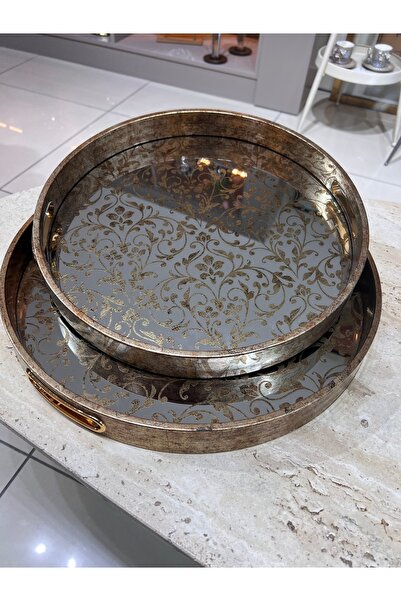 KARCILAR HOME STORE ev dekorasyonu ikili aynalı tepsi