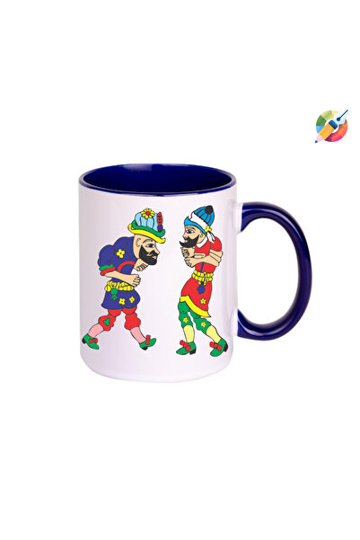 CERCİBAZAAR Hacivat & Karagöz Premium Porcelain Mug