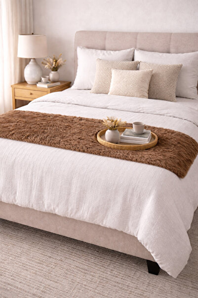 EYPRICH Kuzu Post Plush Bed Runner - Soft Textured 50X155Cm