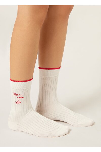 Calzedonia Italian Style Embroidered Socks