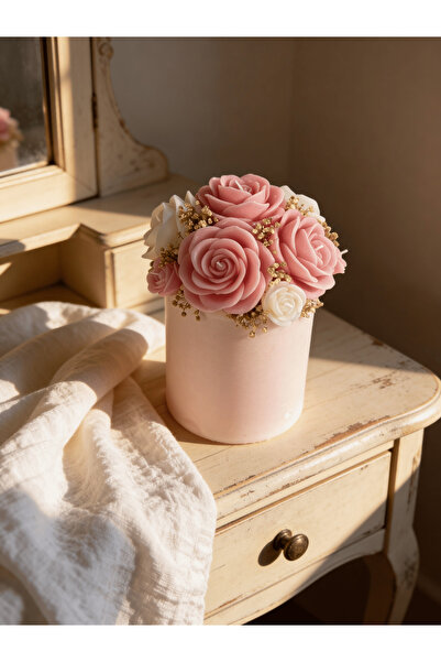 botanica Grande Bloom – 6 Büyük & 5 Minik Gül El Yapımı Çiçek Mum Buketi