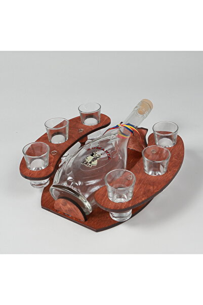 LimArt Minibar cu sticlă şi 6 pahare de țuică - România 1x500 ml,6x40 ml - 29...