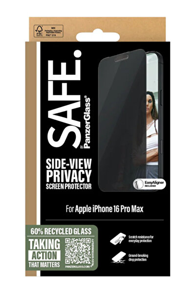 Panzer Glass Protecție ecran PanzerGlass SAFE pentru iPhone 16 Pro Max, cu fi...