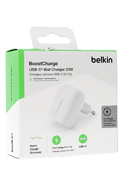 Belkin Φορτιστής τοίχου 20W USB-C PD PPS λευκό