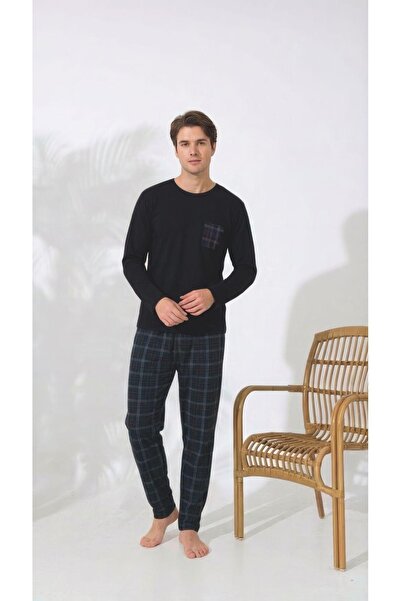 ELİBELLA Men's Cotton Long Sleeve Pajama Set