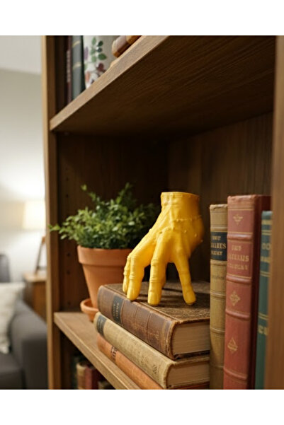 Najmaddin تمثال يدوي أصفر ثلاثي الأبعاد مقاس 17 × 16 سم لتزيين الرفوف وسطح ال...