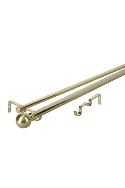 micasa Finely Crafted Classic Stylish Extendable Ball Curtain Rod Brass 210-4...
