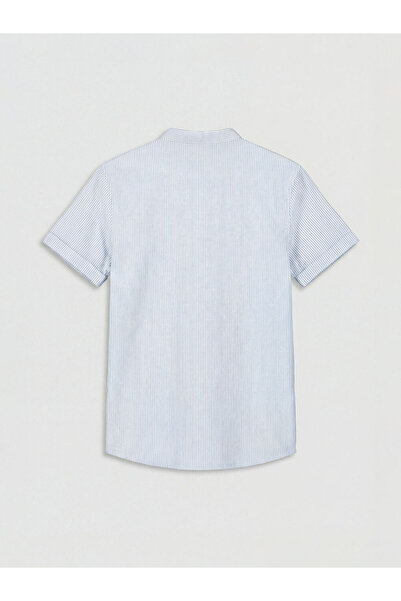 LC Waikiki Judge Collar Striped Boy's Shirt