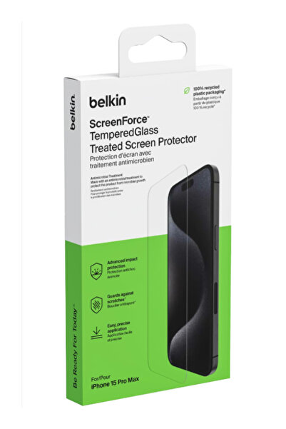 Belkin Προστασία οθόνης Tempered Glass AM για iPhone 15 Pro Max