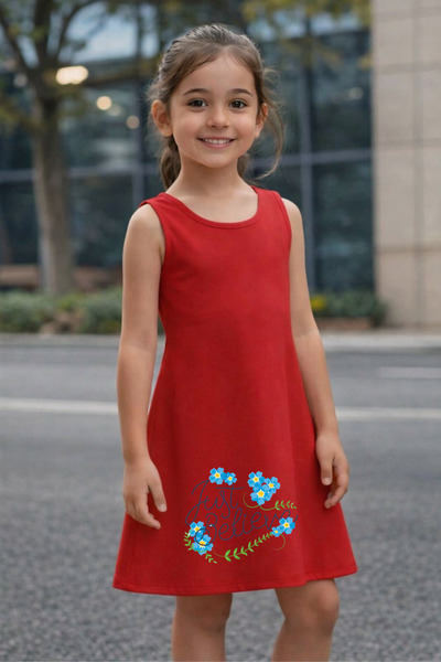 CACTUS COLLECTION Rochie de vară pentru fete cu imprimeu floral