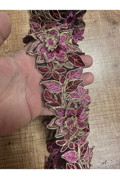 Gönülden Tasarım 8X7 Cm Kabartma Çiçekli Şerit Dikiş Aksesuarı