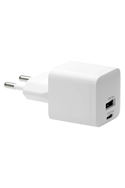 dbramante1928 Încărcător de perete GaN USB-C+USB-A 25W+18W EU Alb
