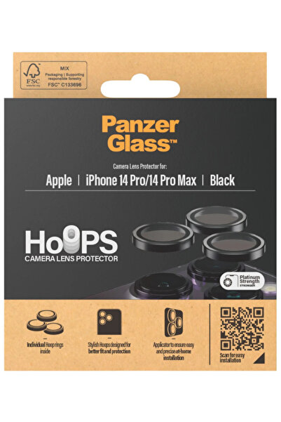 Panzer Glass Protecție pentru obiectivul camerei PanzerGlass Hoops, neagră, p...