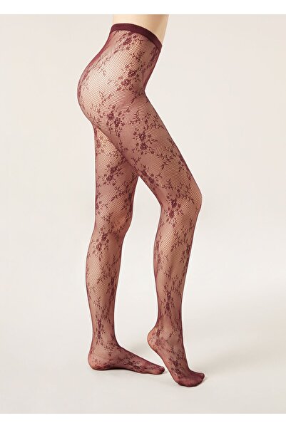 Calzedonia جوارب طويلة من الدانتيل المزخرف بالزهور