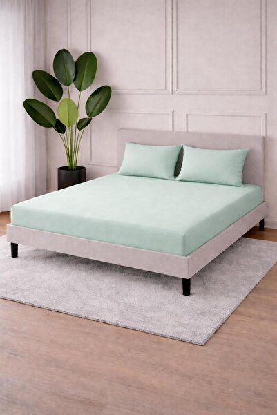 Koi Home Elastic Fitted Sheet Set - Fitted Sheet - Pillowcase Set - Single/Do...