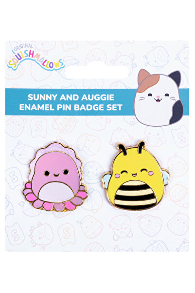 Squishmallows Pin Badges X 2 Sunny & Auggie Vibrant