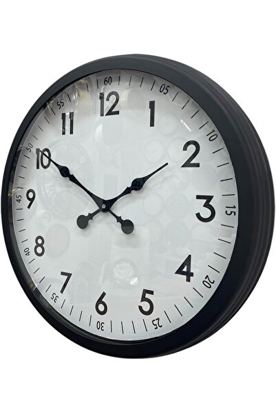 Lunaev 60 cm Black Decorative Metal Wall Clock