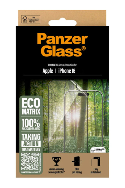 Panzer Glass Protecție ecran PanzerGlass MATRIX pentru iPhone 16, cu fixare u...