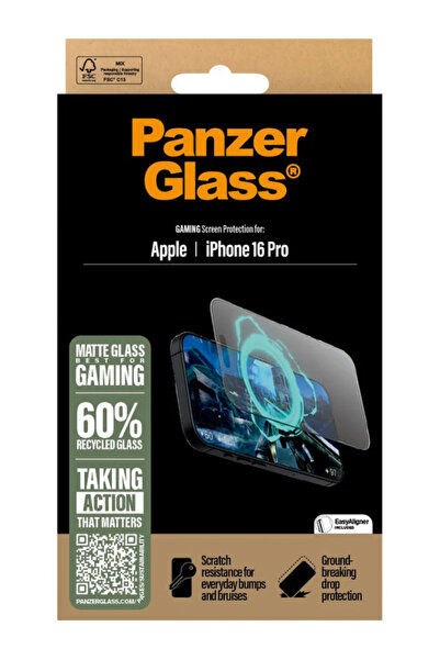 Panzer Glass Protecție ecran PanzerGlass pentru jocuri, iPhone 16 Pro, cu fix...