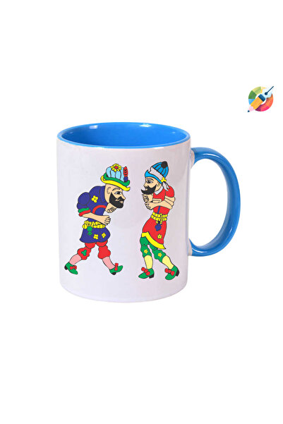 CERCİBAZAAR Hacivat & Karagöz Premium Porcelain Mug