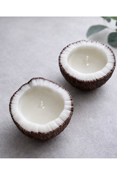 Veluna mum Doğal Hindistan Cevizi El Yapımı Mum 💫🥥