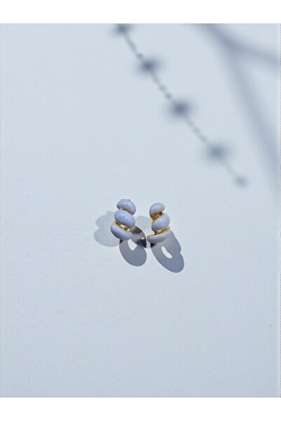 ahsenaksesuar2025 Pastel Blue Enamel Spiral Earrings Gold Color Elegant Desig...