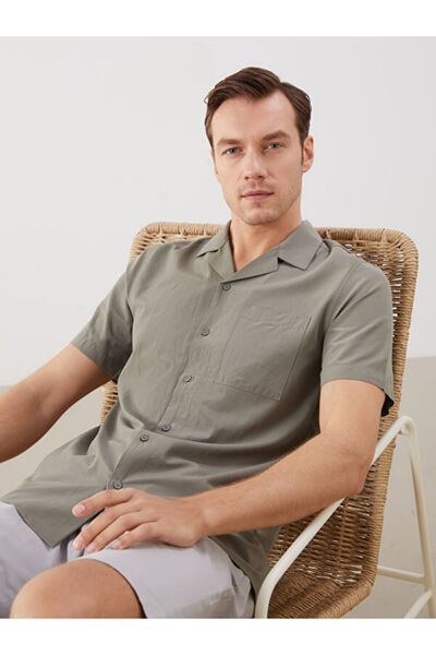 LC Waikiki Rmz Gi̇yi̇m Farkiyla Standard Fit Modal Blend Men's Shirt