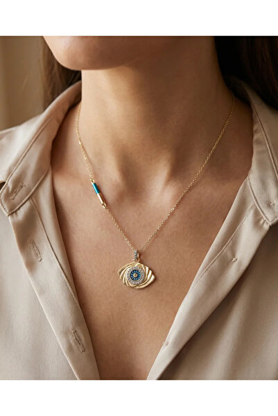 Dorvina 316L Steel Anti-Tarnish Jewelry Gold Color Zircon Stone Evil Eye Mode...