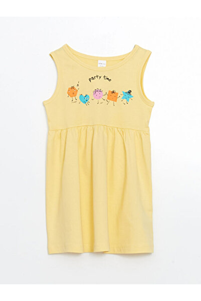 LC Waikiki Rmz Gi̇yi̇m Farkiyla Zero Roba Collar Floral Girl's Dress