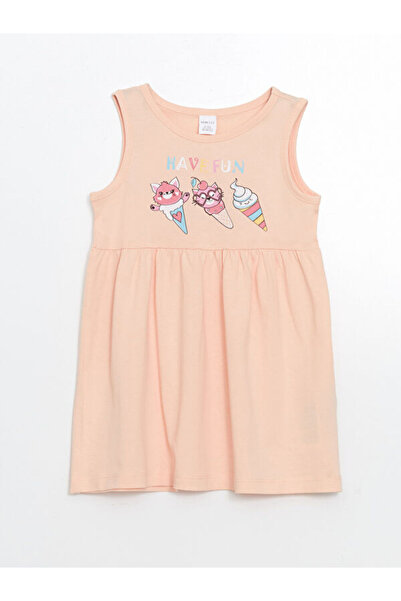 LC Waikiki Rmz Gi̇yi̇m Farkiyla Zero Roba Collar Floral Girl's Dress