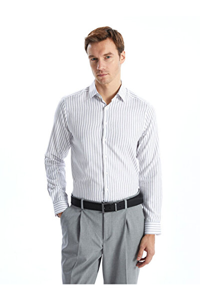 LC Waikiki Slim Fit Long Sleeve Striped Oxford Men's Shirt