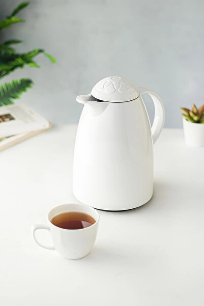 Depa 1 Lt Thermal Insulated Tea and Cold Water Thermos Soft White (Keeps Warm...