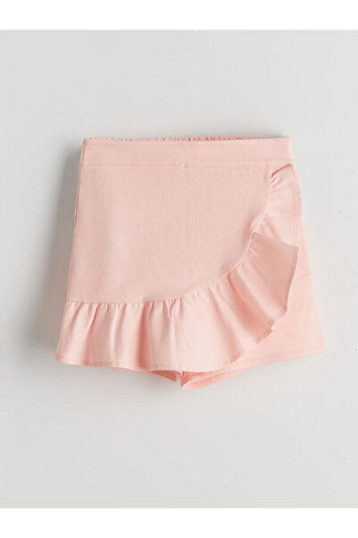 LC Waikiki تنورة قصيرة للفتيات مزينة بكشكشة وحزام خصر من UZG STORE