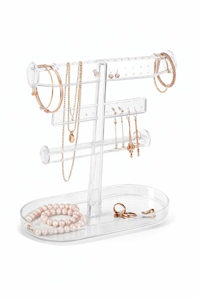 Laviyosa Suport organizator de bijuterii din acril transparent360 °   Organiz...