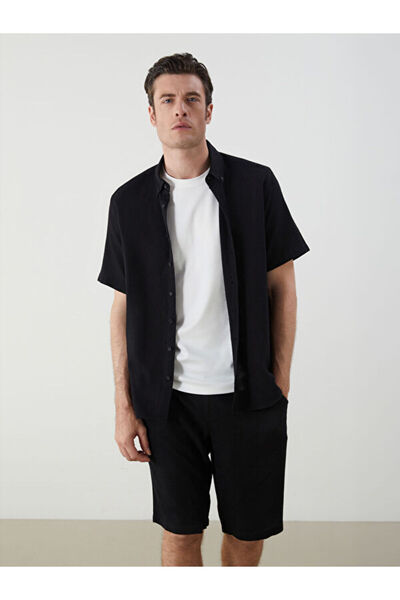 LC Waikiki قميص رجالي من الجبردين بأكمام قصيرة من Shining Store، موديل Standa...