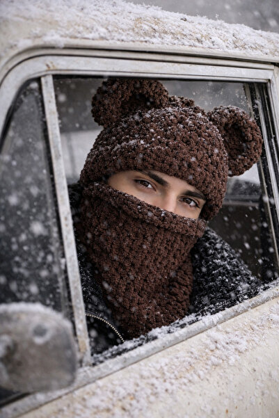 puffypuffy Puffy El Örgüsü Kulaklı Wegh Rumi Maske Wegh Puffy Bere Balaklava