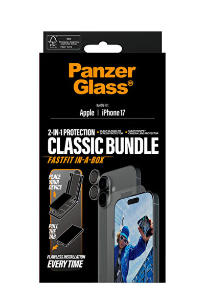 Panzer Glass Pachet PanzerGlass 2 în 1 Classic pentru iPhone 17