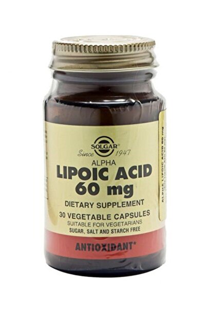 Solgar Alpha Lipoic Acid 60 mg 30 Kapsül