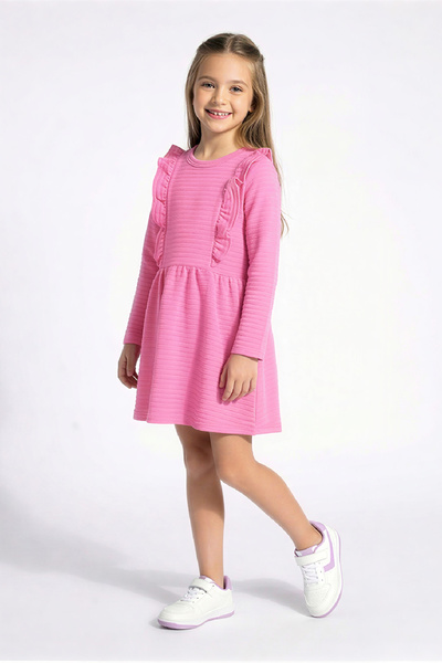 MODANINO Girl's Dress-Ottoman Fabric-Ruffle Detailed 6-10 Years 12535